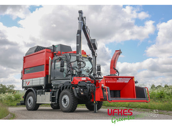 الشاحنات الصغيرة Mercedes-Benz Unimog U 427 Greentec woodchipper combi: صور 3