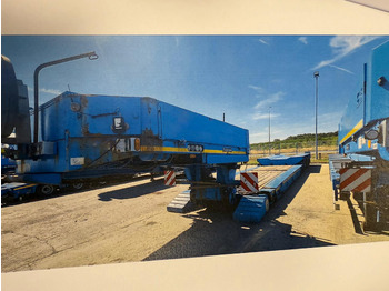 عربة مسطحة منخفضة مقطورة