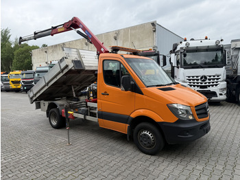 قلاب صغير Mercedes-Benz Sprinter 516 Kipper mit Kran HMF 270: صور 2