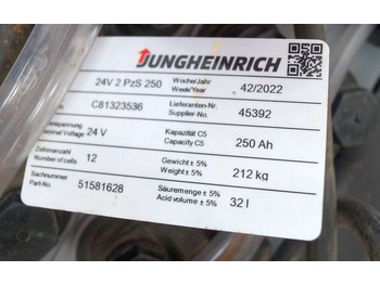 البطارية - معدات المناولة Jungheinrich unknown | Battery 24 2PZS250 year 2022 weight 212 kg sn. C81323536: صور 4 البطارية - معدات المناولة Jungheinrich unknown | Battery 24 2PZS250 year 2022 weight 212 kg sn. C81323536: صور 4
