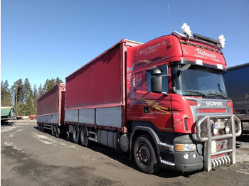 شاحنة ستارة Scania Nousukapelli+Jyki kärry 3m sisäkork.liukukatot: صور 2
