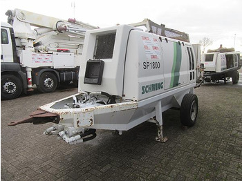 مضخة خرسانة ثابتة 2014 SCHWING SP1800 D 129KW trailer pump: صور 2