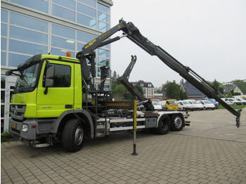 شاحنة ذات الخطاف, شاحنة كرين Mercedes-Benz Actros 2532 LTNLA 6X2 Hooklift + Crane, Haak - Kraan: صور 2
