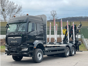 شاحنة قطع الأشجار, شاحنة كرين MAN TGS 33.510 6X4 BL Euro6e LogLift 165Z: صور 2