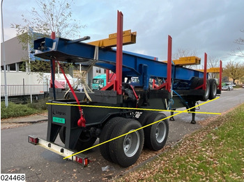 نصف مقطورة اخشاب Legras Openlaadbak Wood transport, Steel suspension: صور 2