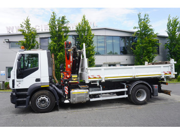 قلابات, شاحنة كرين IVECO STRALIS 330 E6 / FASSI 195A 8.5 T / 3-side tipper: صور 3