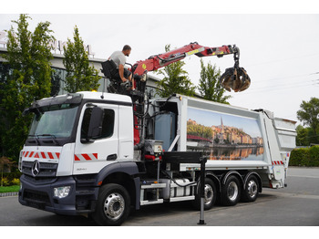 شاحنة القمامة MERCEDES-BENZ Antos 3240 8x2 / Tajfun 5T crane / Farid Industries garbage truck/ 3 steered axles: صور 4 شاحنة القمامة MERCEDES-BENZ Antos 3240 8x2 / Tajfun 5T crane / Farid Industries garbage truck/ 3 steered axles: صور 4