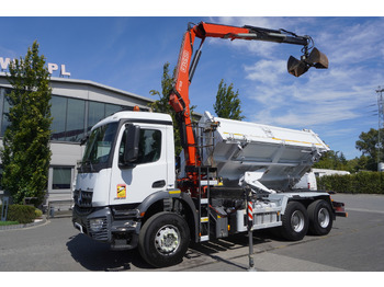 قلابات, شاحنة كرين MERCEDES-BENZ Arocs 2636 / 6x4 / HDS Fassi / 3-Way Tipper / Bortmatic: صور 2