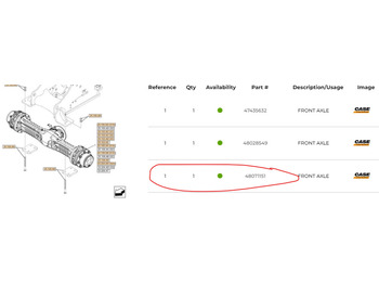 المحور الأمامي CASE
