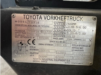 رافعة شوكية كهربائية Toyota 7FBMF 18 Duplex Sideshift 1.8 ton Elektra Heftruck: صور 4