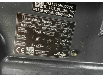 رافعة شوكية كهربائية Linde E50HL-01/600: صور 4