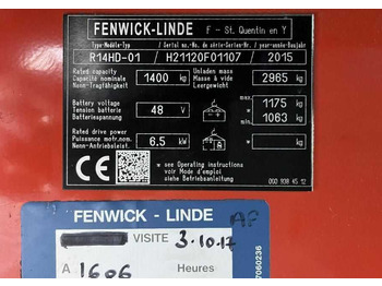 شاحنة مناولة Linde R14HD-01: صور 4