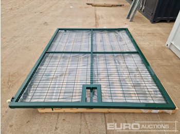 معدات البناء 3m x 2.3m Heavy Duty Galvanized Powder Coated Gate (2 of), 100mm x 100mm Post (2 of), Assembly Kit (Green): صور 5