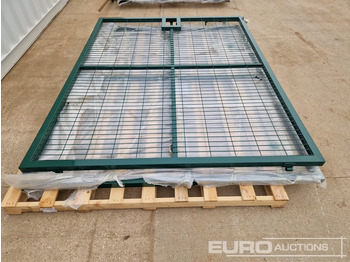 معدات البناء 3m x 2.3m Heavy Duty Galvanized Powder Coated Gate (2 of), 100mm x 100mm Post (2 of), Assembly Kit (Green): صور 4