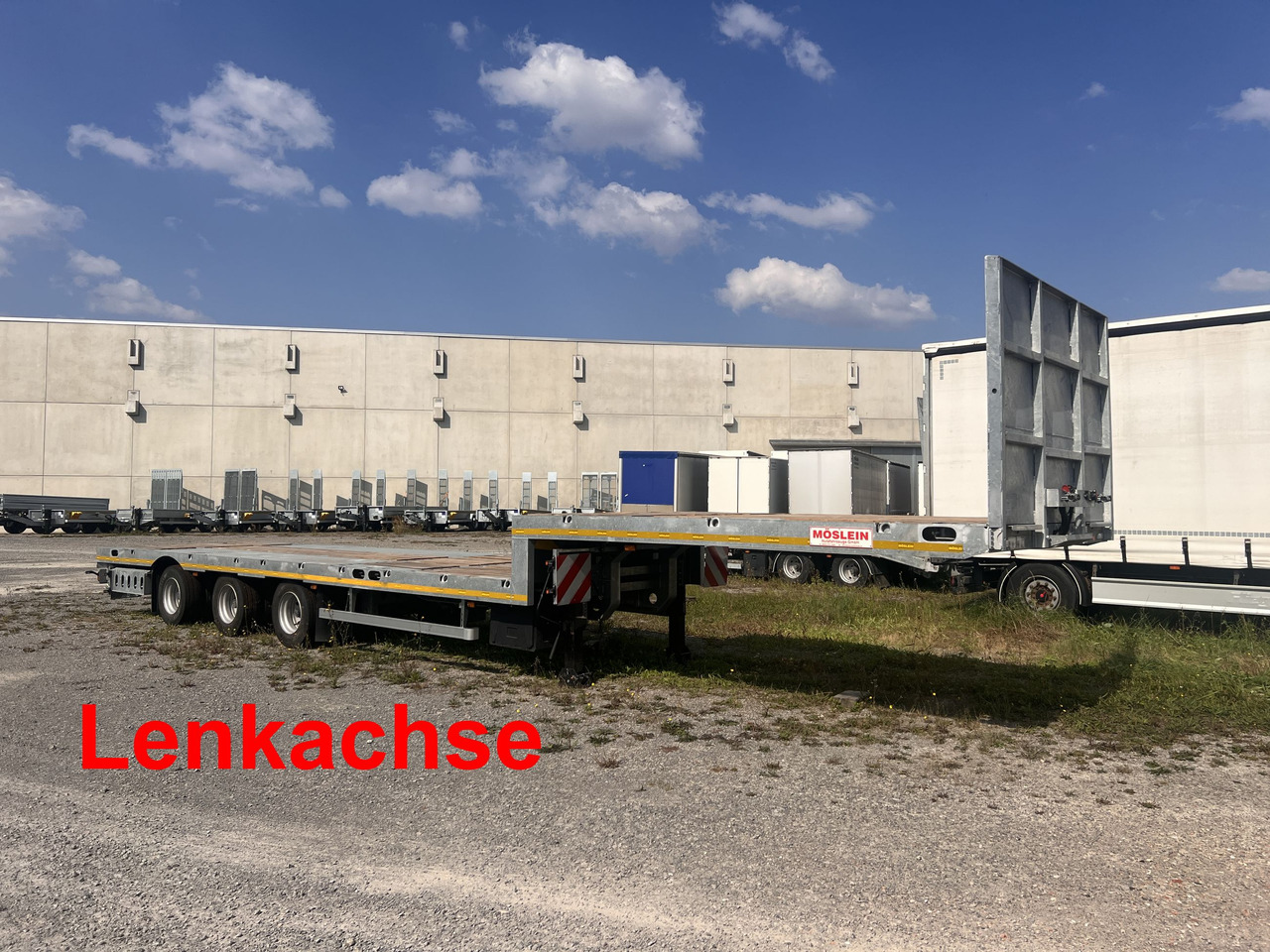 Möslein ST 3 Plato 8,7 3 Achs Satteltieflader Plato 45 t GGfür Fertigteile, Baumaschinen - عربة مسطحة منخفضة نصف مقطورة: صور 1 Möslein ST 3 Plato 8,7 3 Achs Satteltieflader Plato 45 t GGfür Fertigteile, Baumaschinen - عربة مسطحة منخفضة نصف مقطورة: صور 1
