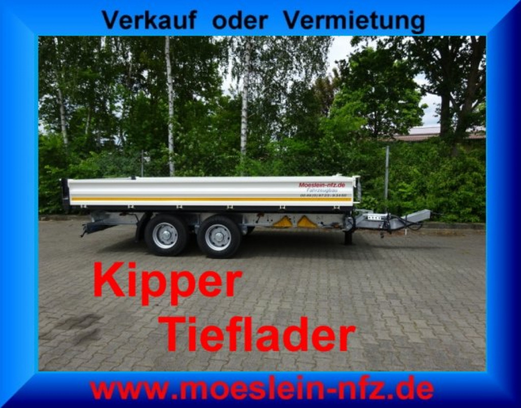 Möslein TTD 11 Weiß neuer Tandem 3- Seitenkipper Tieflader-- Neufahrzeug -- - قلابة مقطورة: صور 1 Möslein TTD 11 Weiß neuer Tandem 3- Seitenkipper Tieflader-- Neufahrzeug -- - قلابة مقطورة: صور 1