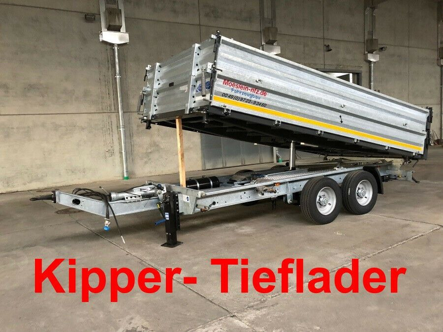 Möslein neuer Tandem 3- Seitenkipper Tiefladermit Bordw - قلابة مقطورة: صور 1 Möslein neuer Tandem 3- Seitenkipper Tiefladermit Bordw - قلابة مقطورة: صور 1