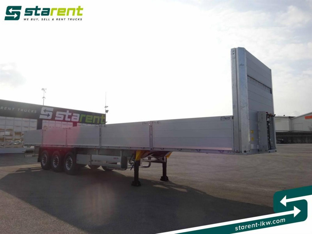 Schmitz Baustofftrailer Liftachse Rungen 80cm Bordwände - نصف مقطورة مسطحة: صور 3 Schmitz Baustofftrailer Liftachse Rungen 80cm Bordwände - نصف مقطورة مسطحة: صور 3