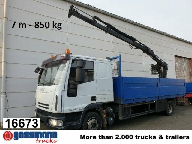 Iveco Euro Cargo ML 80 E 18, Hiab Kran 060-2 - شاحنات مسطحة, شاحنة كرين: صور 1 Iveco Euro Cargo ML 80 E 18, Hiab Kran 060-2 - شاحنات مسطحة, شاحنة كرين: صور 1