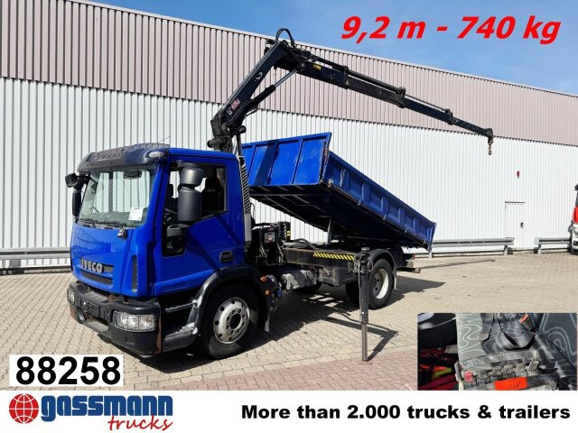 Iveco EuroCargo ML120E28K 4x2 mit Kran Hiab XS088 ES-3 - قلابات, شاحنة كرين: صور 1 Iveco EuroCargo ML120E28K 4x2 mit Kran Hiab XS088 ES-3 - قلابات, شاحنة كرين: صور 1