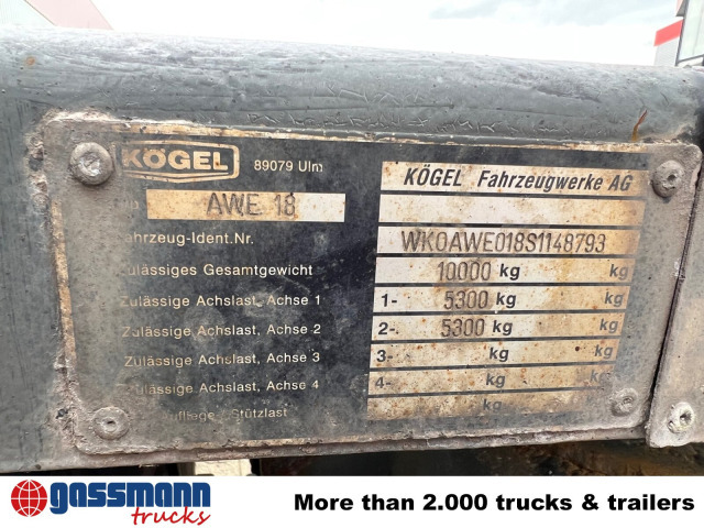 Kögel AWE 18, Ex-Fahrschule - شاحنات الحاويات/ جسم علوي قابل للتغيير مقطورة: صور 4 Kögel AWE 18, Ex-Fahrschule - شاحنات الحاويات/ جسم علوي قابل للتغيير مقطورة: صور 4