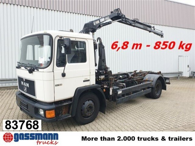 MAN 14.152 F 4x2 BB mit Kran Hiab 060-2 - شاحنة ذات الخطاف, شاحنة كرين: صور 1 MAN 14.152 F 4x2 BB mit Kran Hiab 060-2 - شاحنة ذات الخطاف, شاحنة كرين: صور 1