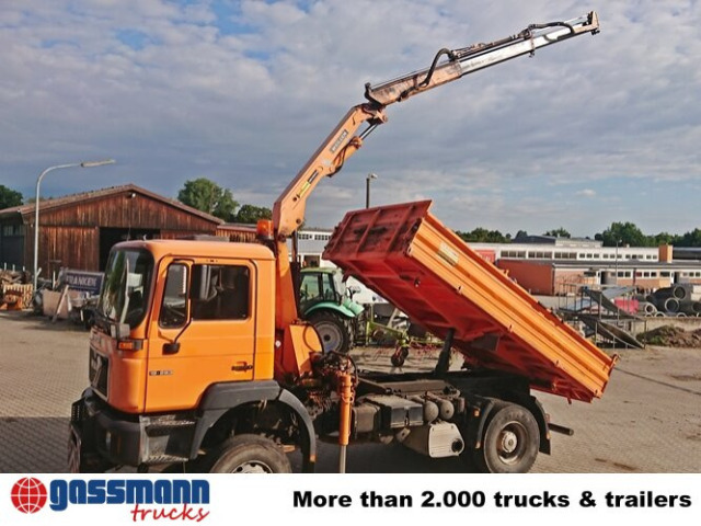MAN 19.293 4x4 BL mit Kran Meiller MK77RS2 - قلابات, شاحنة كرين: صور 3 MAN 19.293 4x4 BL mit Kran Meiller MK77RS2 - قلابات, شاحنة كرين: صور 3