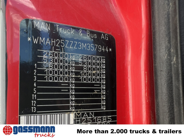 MAN TGA 26.363 6x4 BB, 2-S-Alukipper - قلابات, شاحنة كرين: صور 2 MAN TGA 26.363 6x4 BB, 2-S-Alukipper - قلابات, شاحنة كرين: صور 2