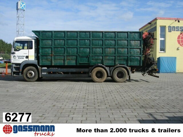 MAN TGA 26.413 BB 6x4 Kran Heckkran Jonsered 1020 - شاحنة قطع الأشجار, شاحنة كرين: صور 1 MAN TGA 26.413 BB 6x4 Kran Heckkran Jonsered 1020 - شاحنة قطع الأشجار, شاحنة كرين: صور 1