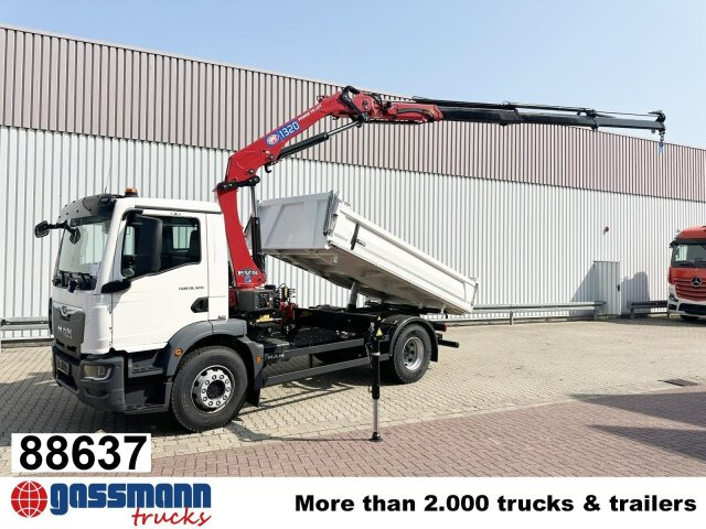 MAN TGM 18.320 4x2, Kran HMF 1320 K3, Funk - قلابات, شاحنة كرين: صور 1 MAN TGM 18.320 4x2, Kran HMF 1320 K3, Funk - قلابات, شاحنة كرين: صور 1