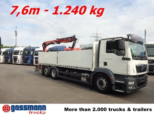 MAN TGM 26.340 6x2-4 LL,Lenk-Liftachse, Heckkran, - شاحنات مسطحة, شاحنة كرين: صور 5 MAN TGM 26.340 6x2-4 LL,Lenk-Liftachse, Heckkran, - شاحنات مسطحة, شاحنة كرين: صور 5