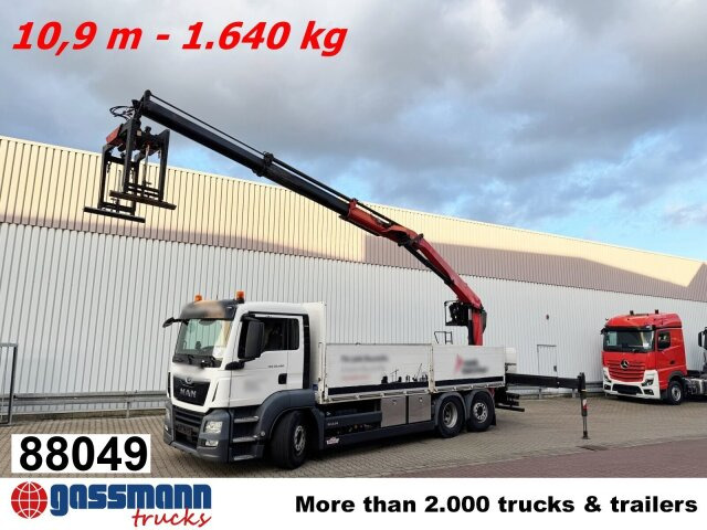 MAN TGS 26.420 6x2-4 LL, Navi, Lenk-/Liftachse, - شاحنات مسطحة, شاحنة كرين: صور 1 MAN TGS 26.420 6x2-4 LL, Navi, Lenk-/Liftachse, - شاحنات مسطحة, شاحنة كرين: صور 1