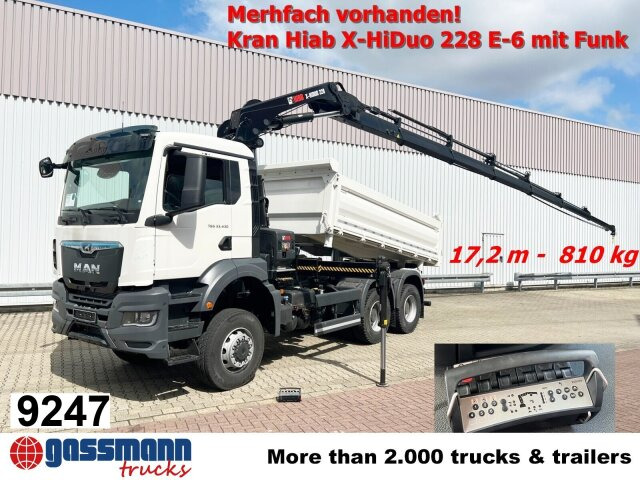 MAN TGS 33.430 6x6 BB CH mit Kran Hiab X-HiDuo 228 - قلابات, شاحنة كرين: صور 1 MAN TGS 33.430 6x6 BB CH mit Kran Hiab X-HiDuo 228 - قلابات, شاحنة كرين: صور 1