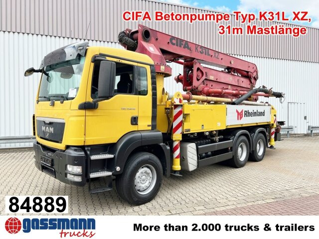 MAN TGS 33.440 6X4 BB, Betonpumpe CIFA K31L XZ, 31m - مضخة خرسانة: صور 1 MAN TGS 33.440 6X4 BB, Betonpumpe CIFA K31L XZ, 31m - مضخة خرسانة: صور 1