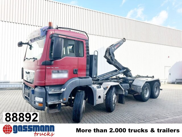 MAN TGS 35.400 8x4 BL, Schub-Knick bis 6,5m - شاحنة ذات الخطاف: صور 1 MAN TGS 35.400 8x4 BL, Schub-Knick bis 6,5m - شاحنة ذات الخطاف: صور 1