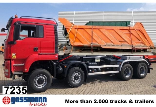 MAN TGS 41.480 8X8 BB, Bender Stahlmulde ca. 18m³, - الشاسيه شاحنة: صور 1 MAN TGS 41.480 8X8 BB, Bender Stahlmulde ca. 18m³, - الشاسيه شاحنة: صور 1