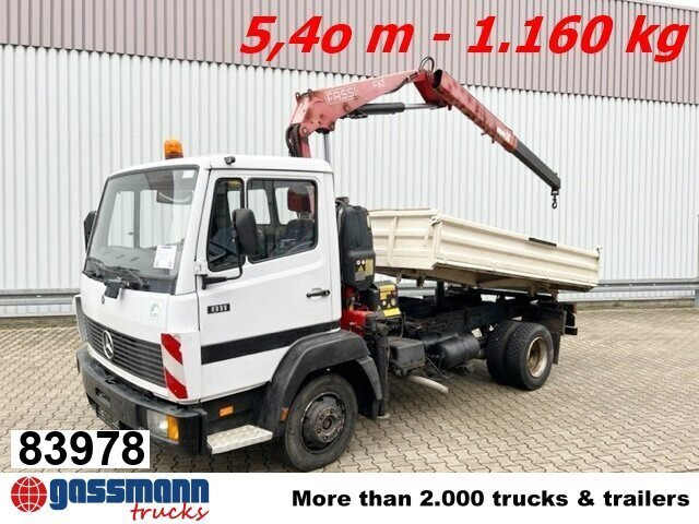 Mercedes-Benz 811 K 4x2 mit Kran Fassi F65A.21 (BJ.2009) - قلابات, شاحنة كرين: صور 1 Mercedes-Benz 811 K 4x2 mit Kran Fassi F65A.21 (BJ.2009) - قلابات, شاحنة كرين: صور 1