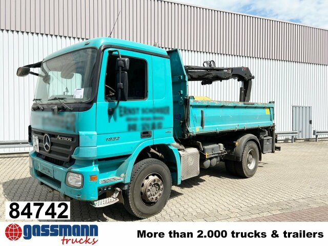 Mercedes-Benz Actros 1832 K 4x2 mit Heckkran Hiab XS 099ES-2 - قلابات, شاحنة كرين: صور 1 Mercedes-Benz Actros 1832 K 4x2 mit Heckkran Hiab XS 099ES-2 - قلابات, شاحنة كرين: صور 1