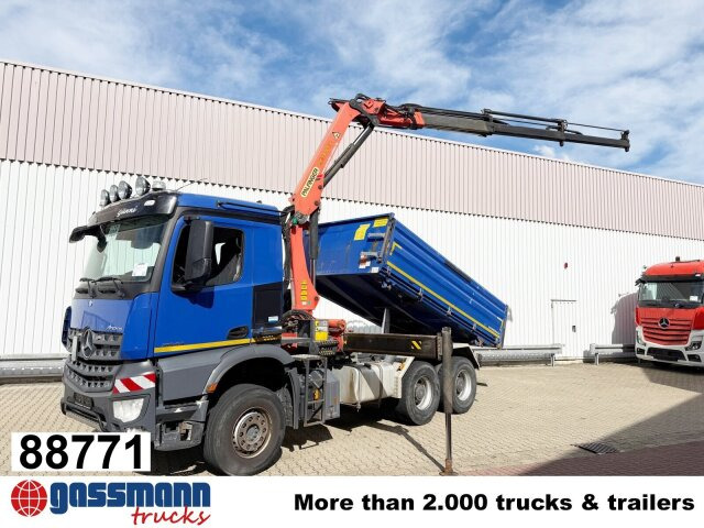 Mercedes-Benz Arocs 2643 K 6x4, Kran Palfinger PK13001-K B, - قلابات, شاحنة كرين: صور 1 Mercedes-Benz Arocs 2643 K 6x4, Kran Palfinger PK13001-K B, - قلابات, شاحنة كرين: صور 1