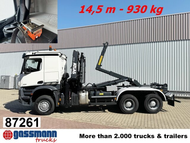 Mercedes-Benz Arocs 3351 AK 6x6, Retarder, Navi, Grounder, - شاحنة ذات الخطاف, شاحنة كرين: صور 1 Mercedes-Benz Arocs 3351 AK 6x6, Retarder, Navi, Grounder, - شاحنة ذات الخطاف, شاحنة كرين: صور 1