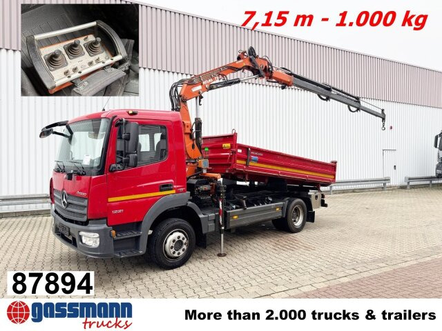 Mercedes-Benz Atego 1221 K 4x2 mit Kran Atlas AK 75.2, Funk, - قلابات, شاحنة كرين: صور 1 Mercedes-Benz Atego 1221 K 4x2 mit Kran Atlas AK 75.2, Funk, - قلابات, شاحنة كرين: صور 1