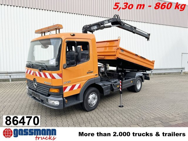 Mercedes-Benz Atego 815 K 4x2 mit Kran Hiab 055 B-1 CL - قلابات, شاحنة كرين: صور 1 Mercedes-Benz Atego 815 K 4x2 mit Kran Hiab 055 B-1 CL - قلابات, شاحنة كرين: صور 1