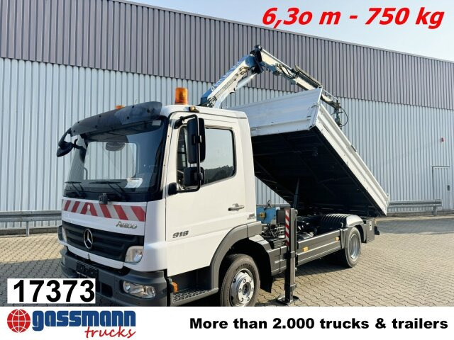 Mercedes-Benz Atego 818 K 4x2 mit Kran Atlas AK 50.1-A2 - قلابات, شاحنة كرين: صور 1 Mercedes-Benz Atego 818 K 4x2 mit Kran Atlas AK 50.1-A2 - قلابات, شاحنة كرين: صور 1