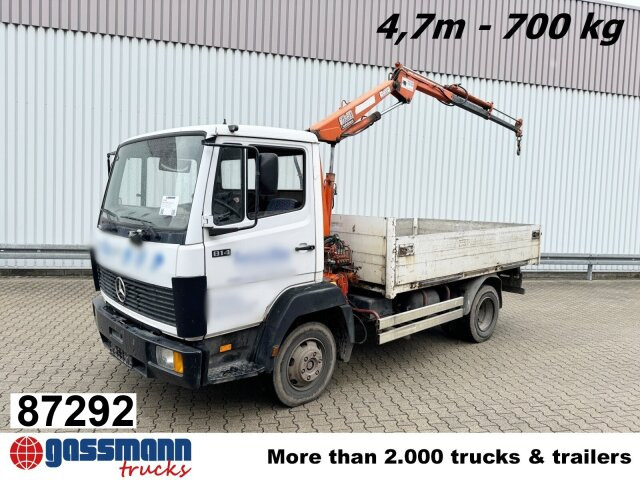 Mercedes-Benz LK 814 4x2, 6-Zylinder, Kran Tirre Euro 35 - شاحنات مسطحة, شاحنة كرين: صور 1 Mercedes-Benz LK 814 4x2, 6-Zylinder, Kran Tirre Euro 35 - شاحنات مسطحة, شاحنة كرين: صور 1