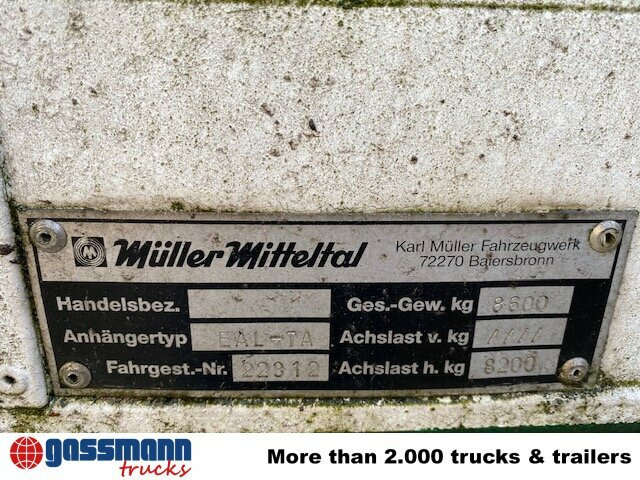 Müller-Mitteltal EAL-TA 8.6 - مقطورات مسطحة: صور 4 Müller-Mitteltal EAL-TA 8.6 - مقطورات مسطحة: صور 4