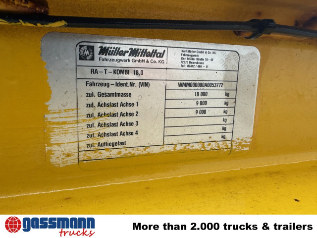 Müller-Mitteltal RA-T-Kombi 18,0 - مقطورة هوك ليفت/ لود لوجر: صور 4 Müller-Mitteltal RA-T-Kombi 18,0 - مقطورة هوك ليفت/ لود لوجر: صور 4