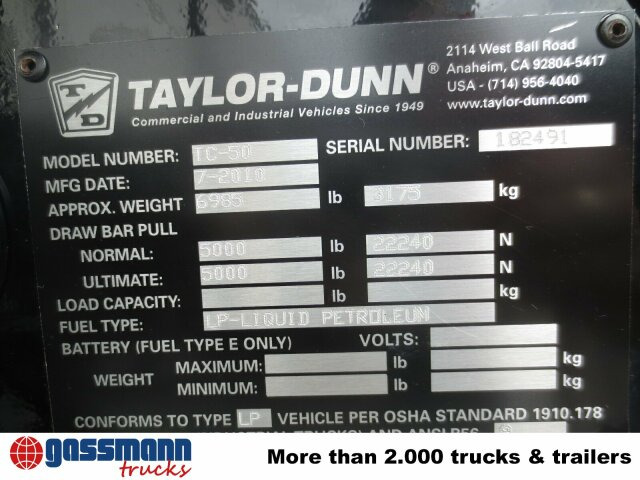 Tiger TC 50, Zugmaschine - جرارات الأمتعة: صور 3 Tiger TC 50, Zugmaschine - جرارات الأمتعة: صور 3