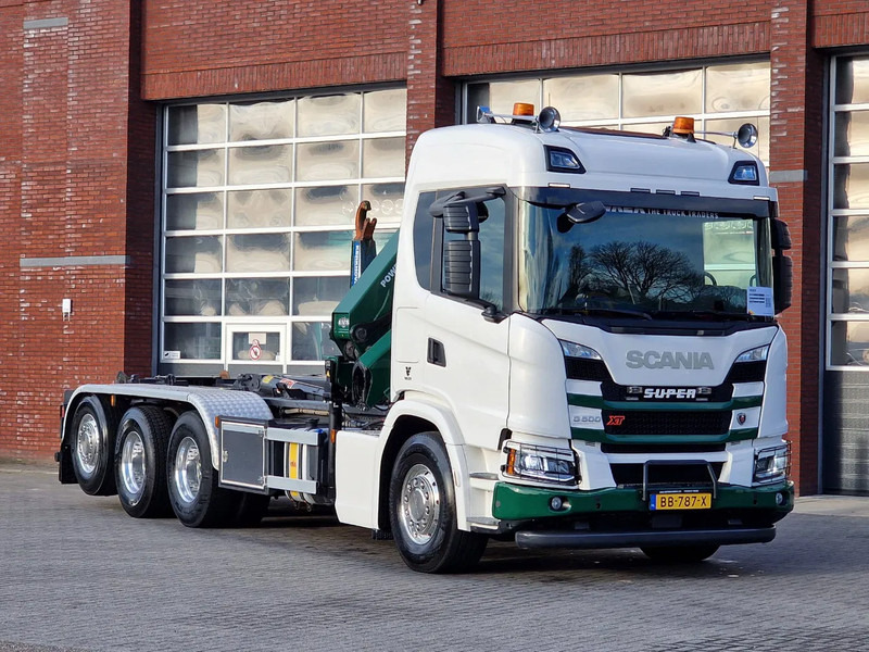 Scania G500 XT 8x4*4 - HMF 2820K Crane - AJK 20T Hooklift - Retarder - Full air - Like new - شاحنة ذات الخطاف, شاحنة كرين: صور 3 Scania G500 XT 8x4*4 - HMF 2820K Crane - AJK 20T Hooklift - Retarder - Full air - Like new - شاحنة ذات الخطاف, شاحنة كرين: صور 3