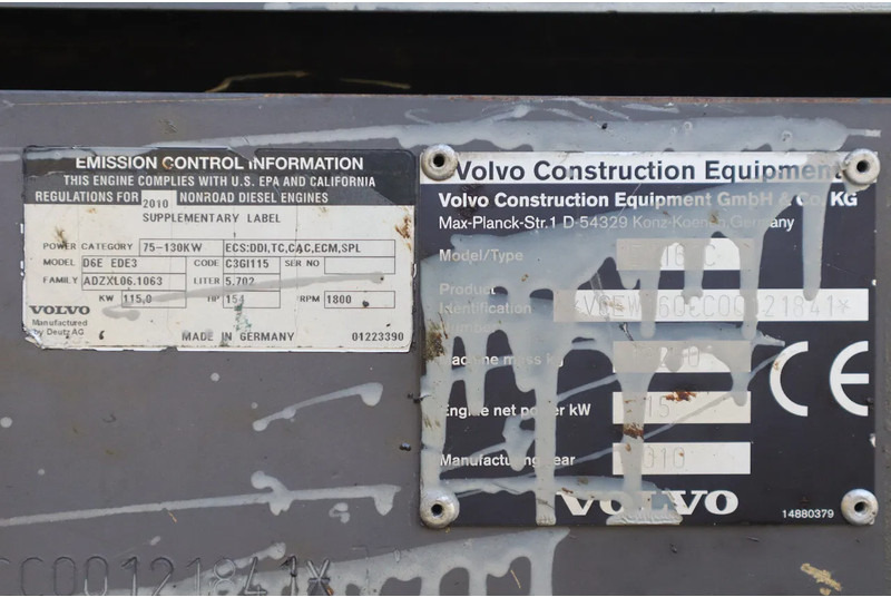 حفارة النقل والشحن Volvo EW160C | EW 160 C | LIFT CAB | DOZERBLADE | QUICK COUPLER: صور 20