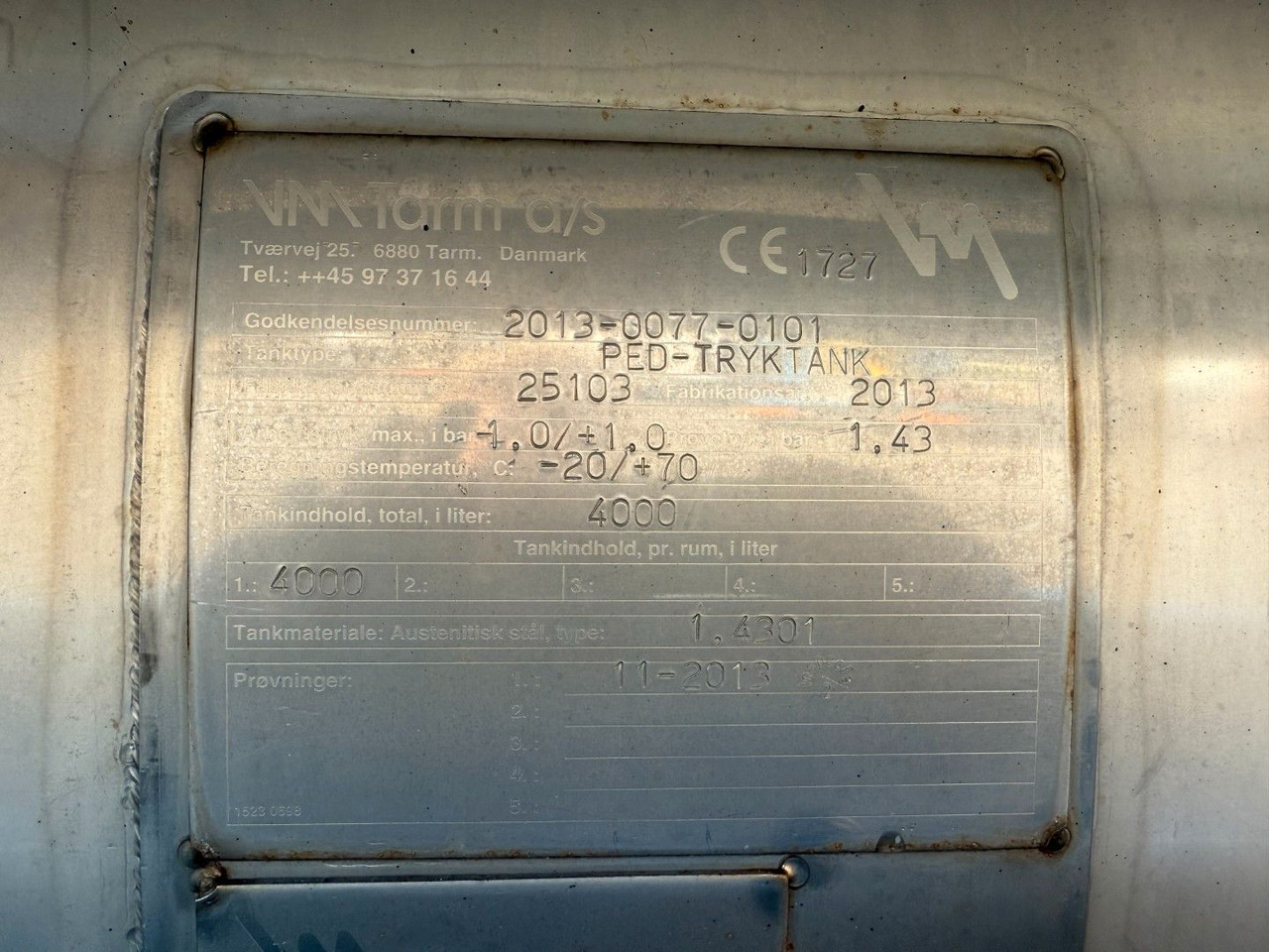 MAN TGM 14.250 VM-Tarm Stainless Steel 4000 l. Kombi - فراغ شاحنة: صور 5 MAN TGM 14.250 VM-Tarm Stainless Steel 4000 l. Kombi - فراغ شاحنة: صور 5